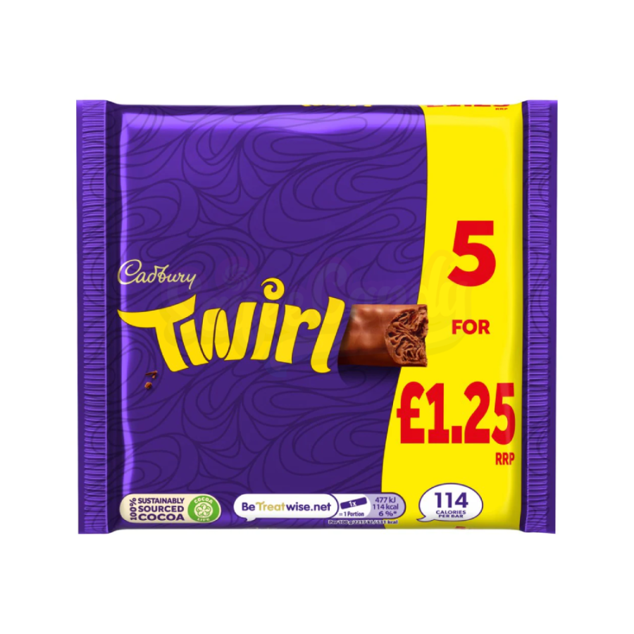 CADBURY TWIRL 5 PACK 107.5gm