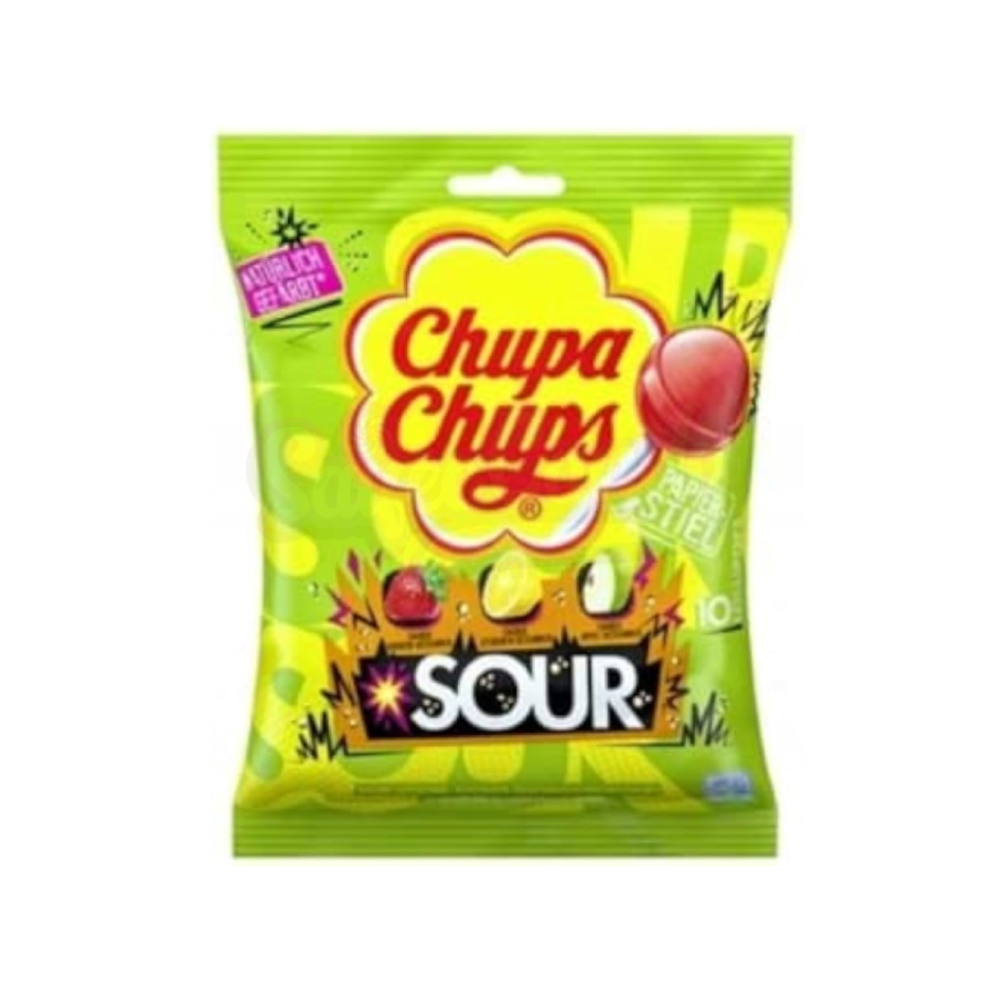 Chupa Chups Lollipops Sour Pack of 10