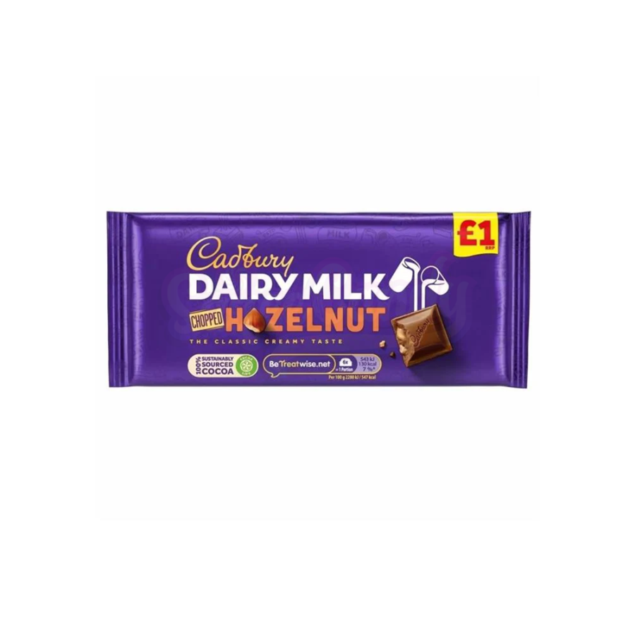 DAIRY MILK CHOPPED HAZELNUT 95GM