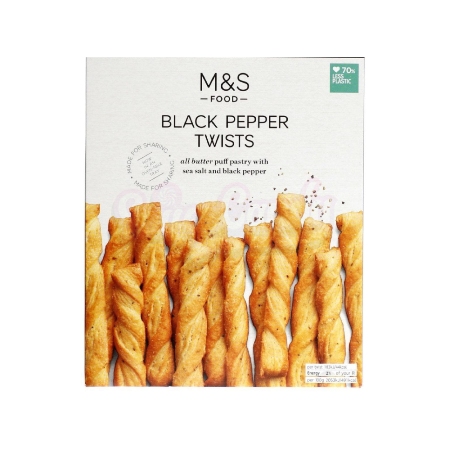 M&S Black Pepper Twists 125gm