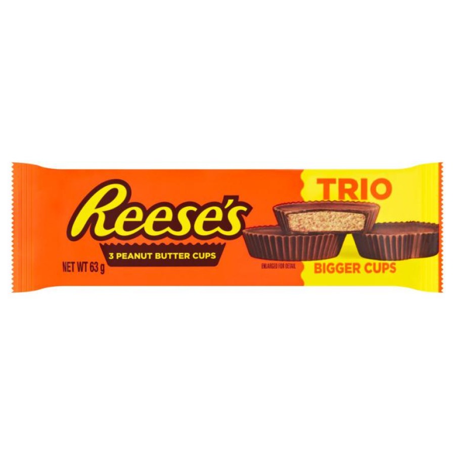 REESE'S TRIO PEANUT BUTTER CUPS 63GM