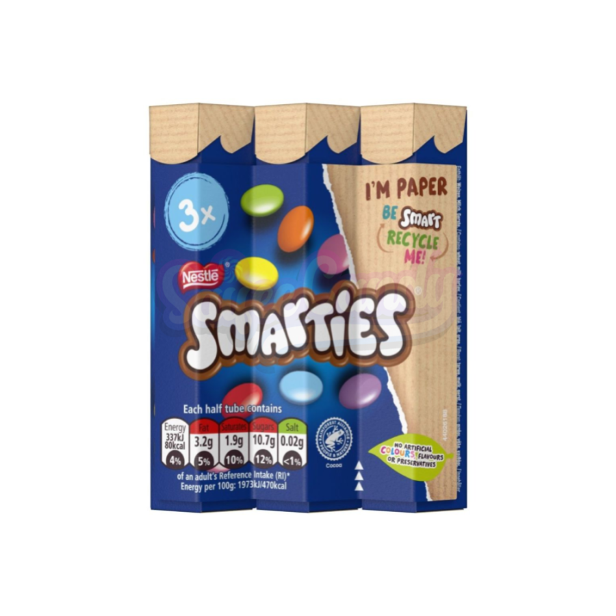 SMARTIES TUBE 3 PACK 3X34GM