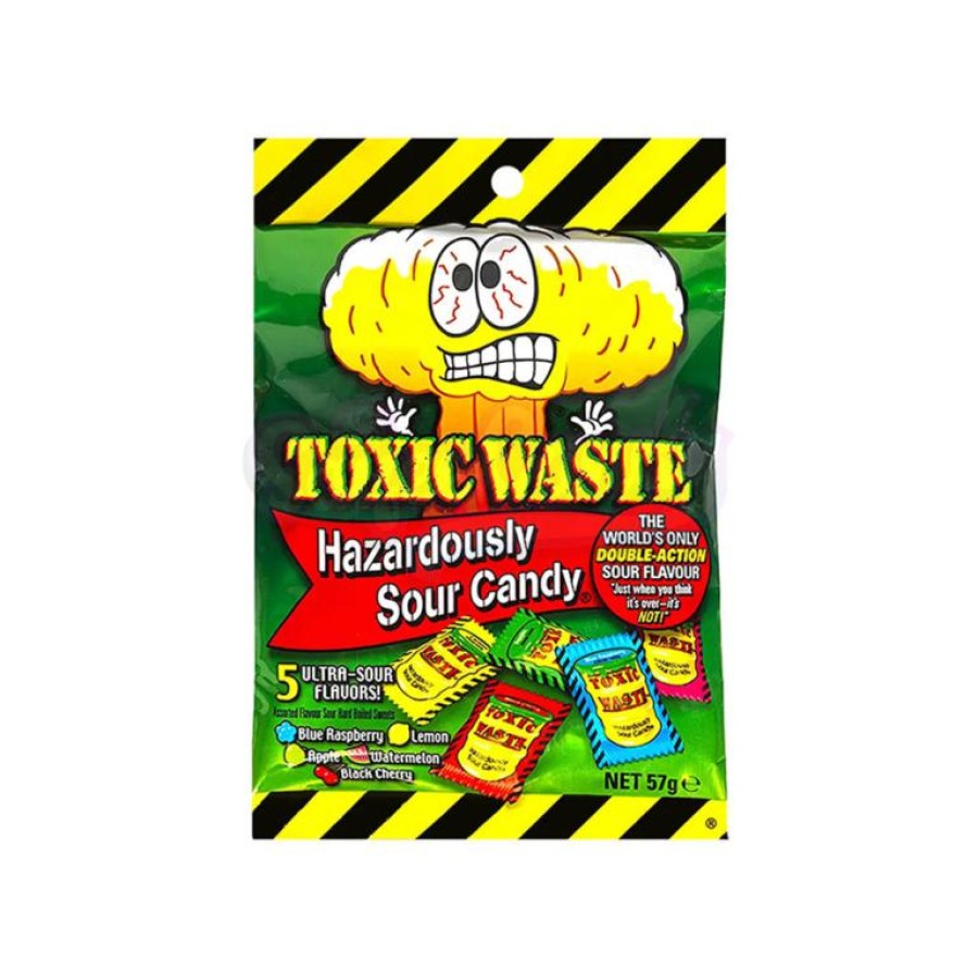 Toxic Waste Hazardously Sour 5 Ultra Sour Candy 57gm