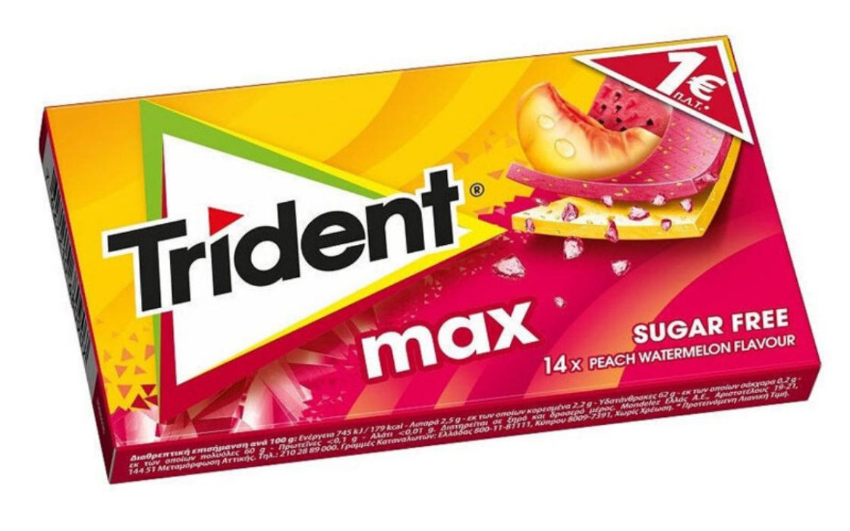 Trident Max Peach Watermelon 23gm