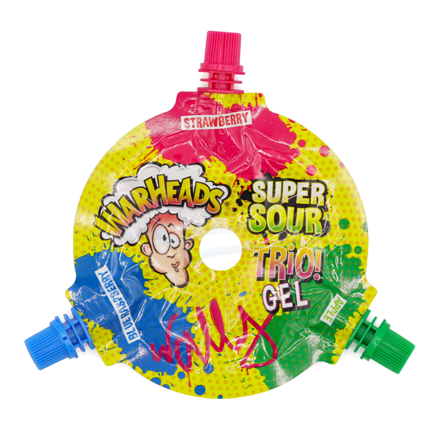 Warheads Super Sour Gel Trio Wheel 51gm