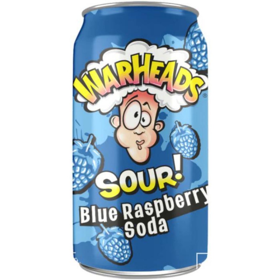 Warheads Sour! Blue Raspberry Soda 355ml