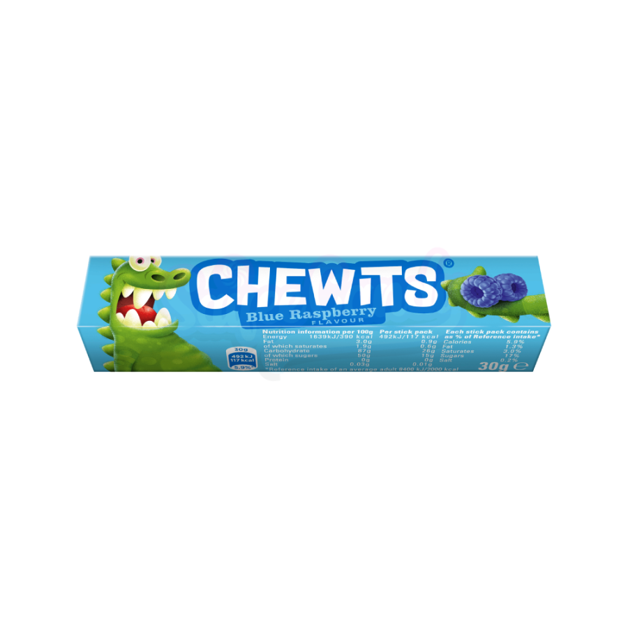 CHEWITS BLUE RASPBERRY 30GM